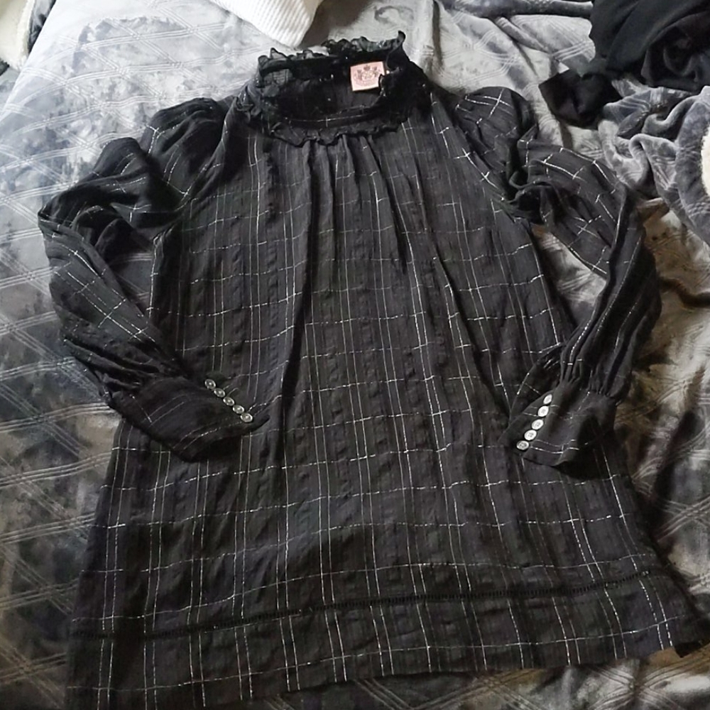 Juicy Couture "MISS. MARY MACK" sheer blouse 👚